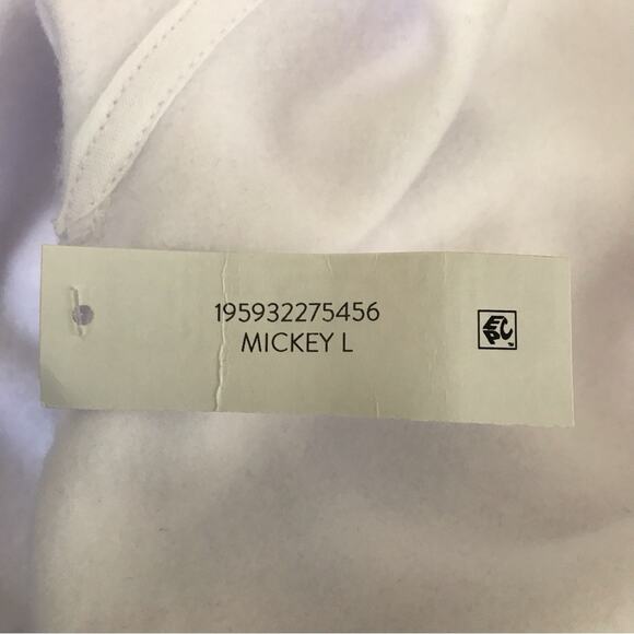 Disney NWT Mickey Mouse White Hoodie Long Sleeve Fleece Lined Graphic - Picture 6 of 8